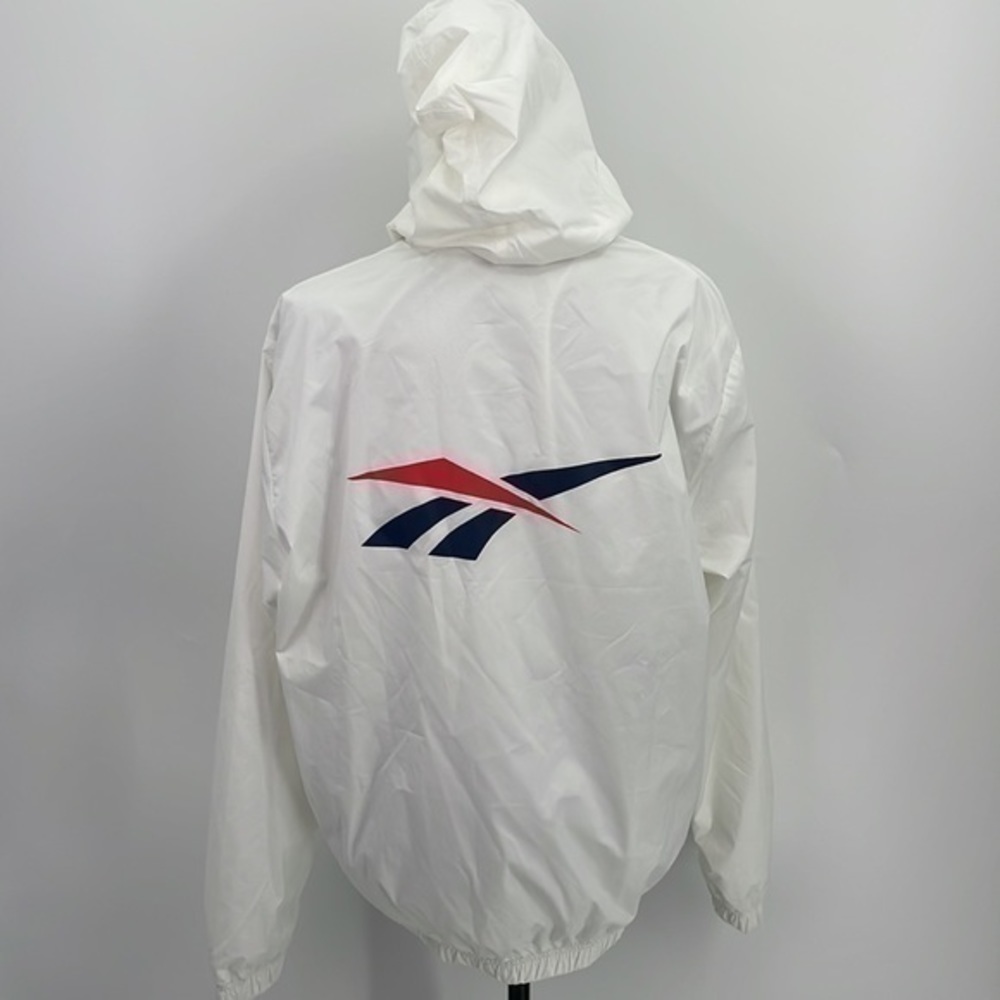 UEC Reebok white hooded full zipper windbreaker medium - Picture 6 of 9